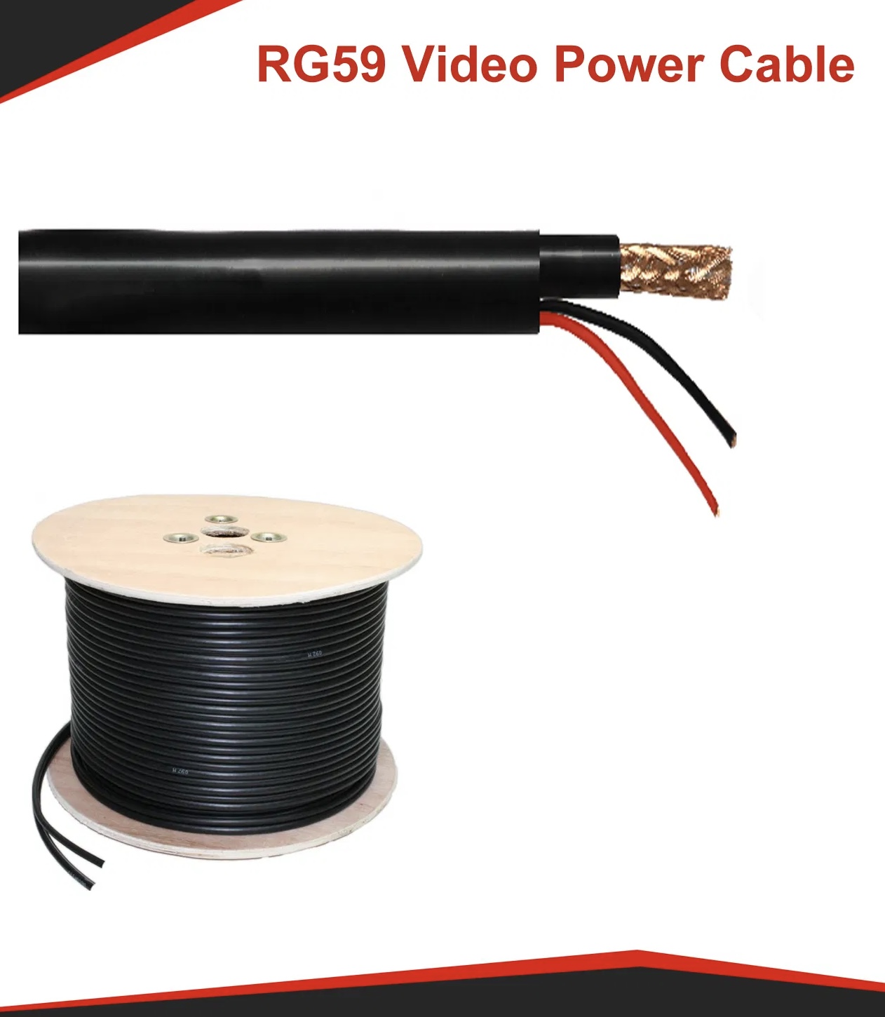 Câble coaxial RG59 cctv 305m