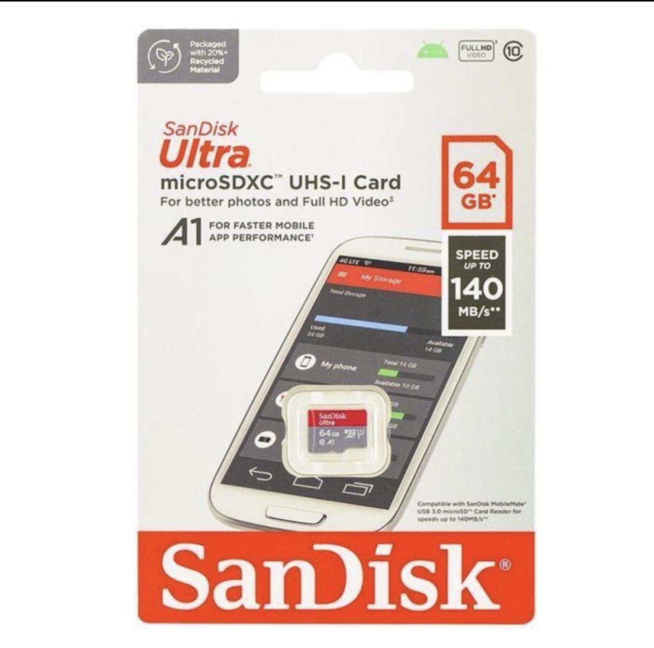 Carte mémoire Sandisk ultra 64gb