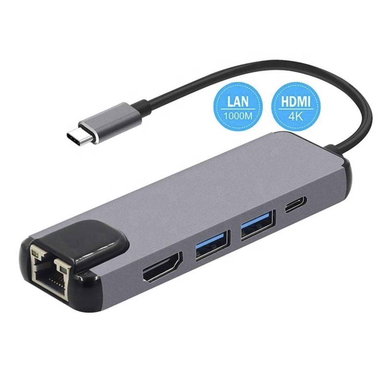 adaptateur USB Type-C vers HDTV 5 en 1