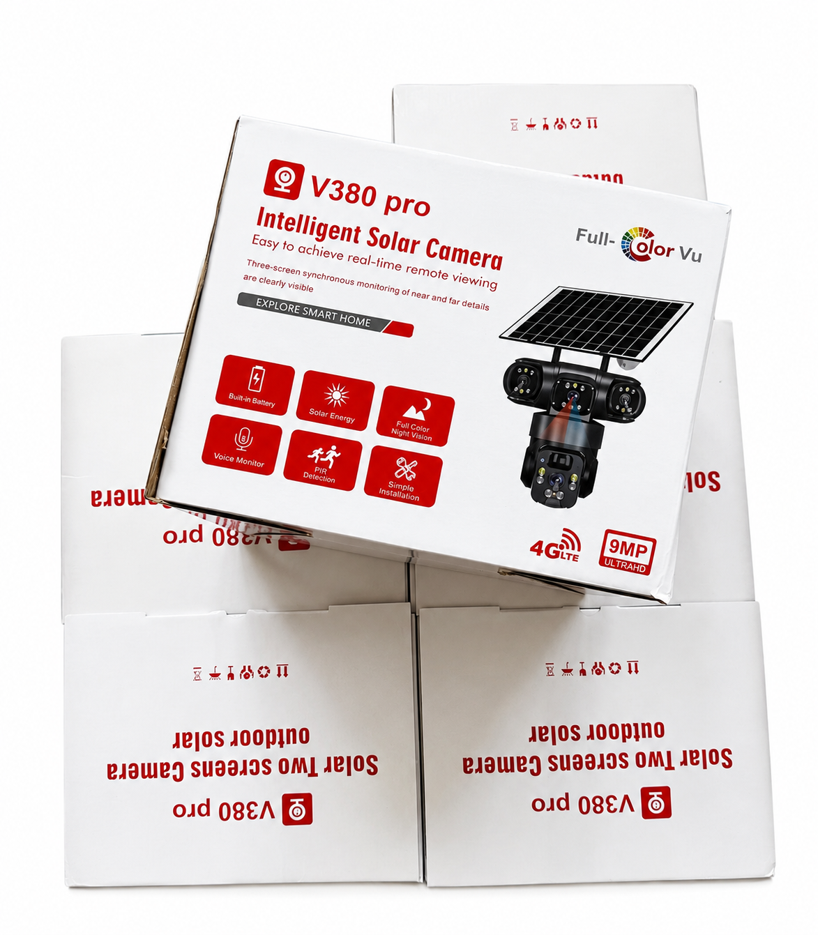 Caméra solaire 4G 4 Lens